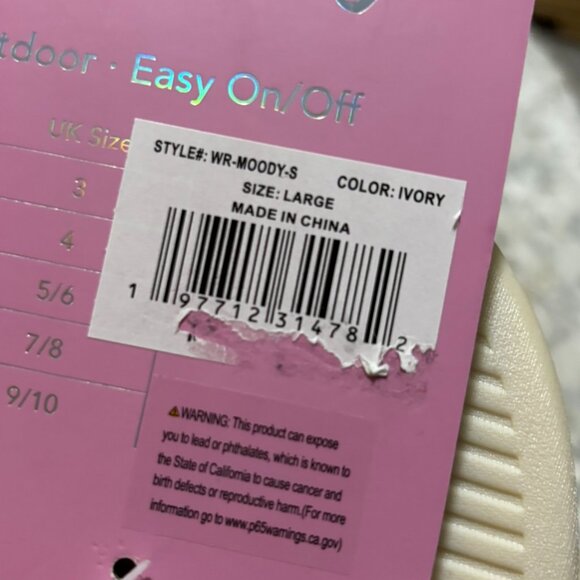 Willow & Ruby Cozy Cream Slippers with Embroidered Leopard Flowers Large 9 10 - Picture 5 of 5